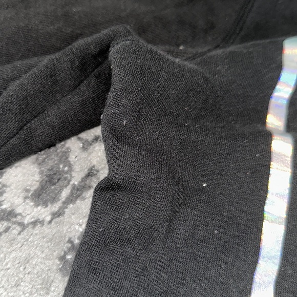 Victoria Secret Pink black hoodie with pink holographic logo - Picture 4 of 8